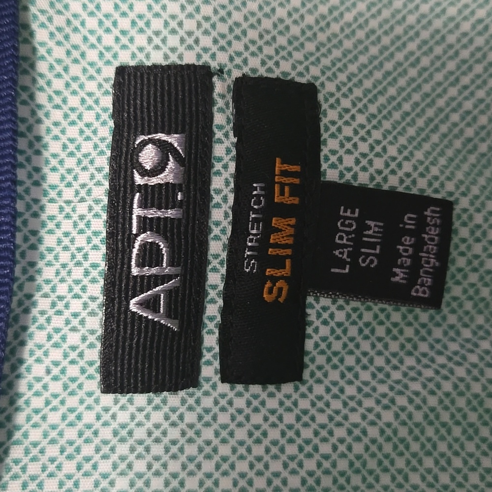 APT. 9 Green Print Short Sleeve Shirt - Picture 4 of 9